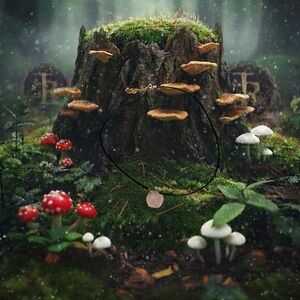 Elegant Black Necklace with Pink Pendant